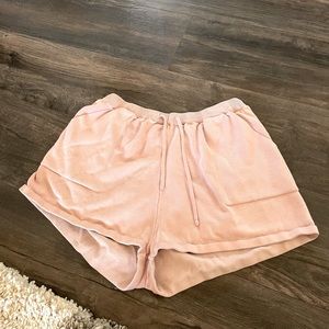 Light pink pajama shorts